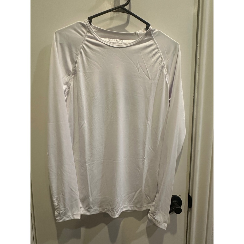 Reel Life Womens White Long Sleeve Sun Shirt Follow Me To Paradise Graphic L